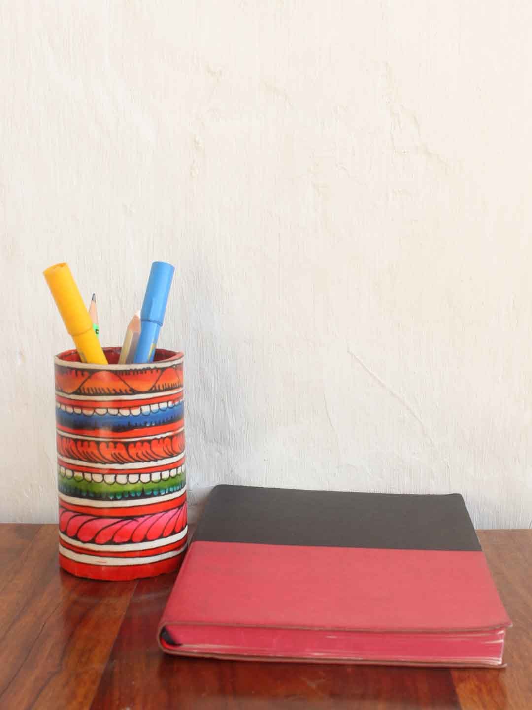 Tholu-bommalata-multicolour-pen-stand Tholu-bommalata-multicolour-pen-stand