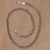 Black-pure-silver-neck-chain