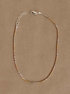 Dual-tone-pure-silver-Bracelet
