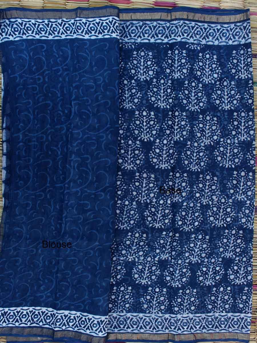 Dabu-Indigo-Block-printed-kota-cotton-sari