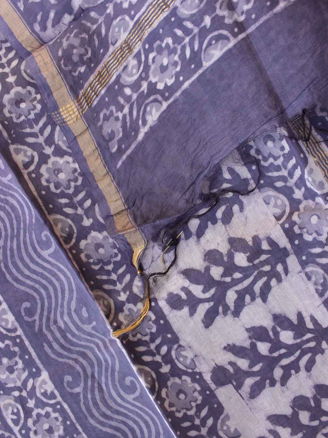 Indigo-Grey-dabu-printed-silk-ctton-dupatta