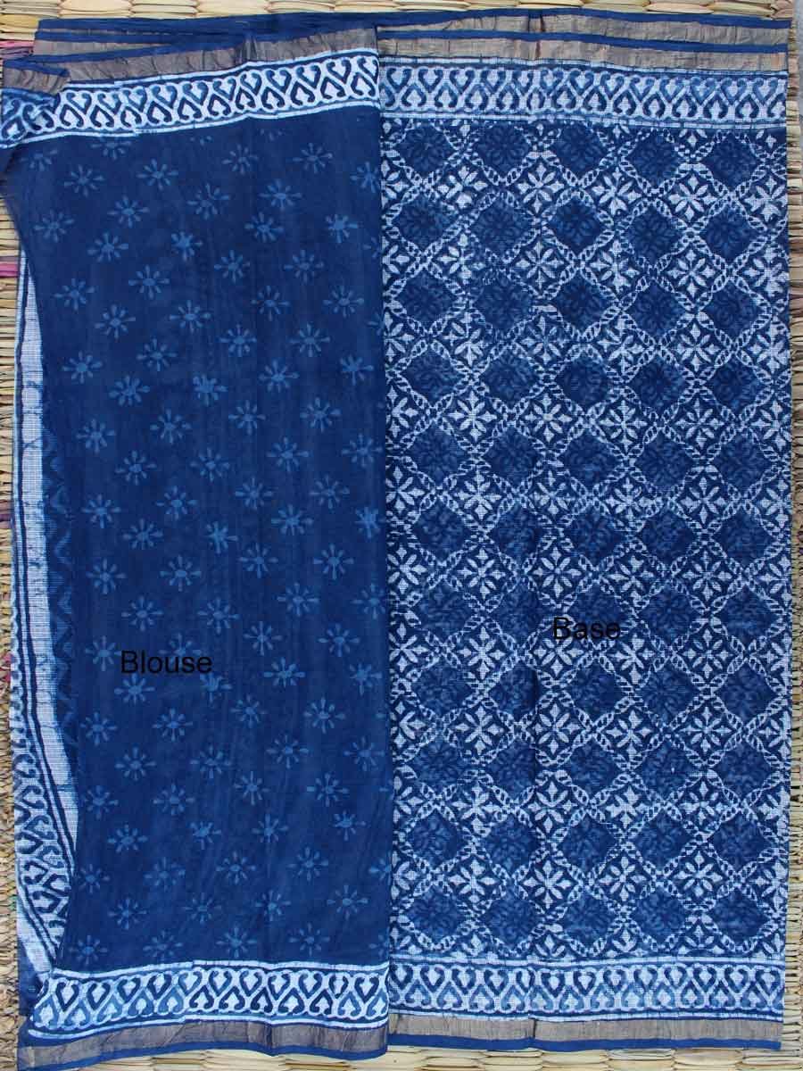 Indigo-dabu-block-printed-kota-cotton-sari
