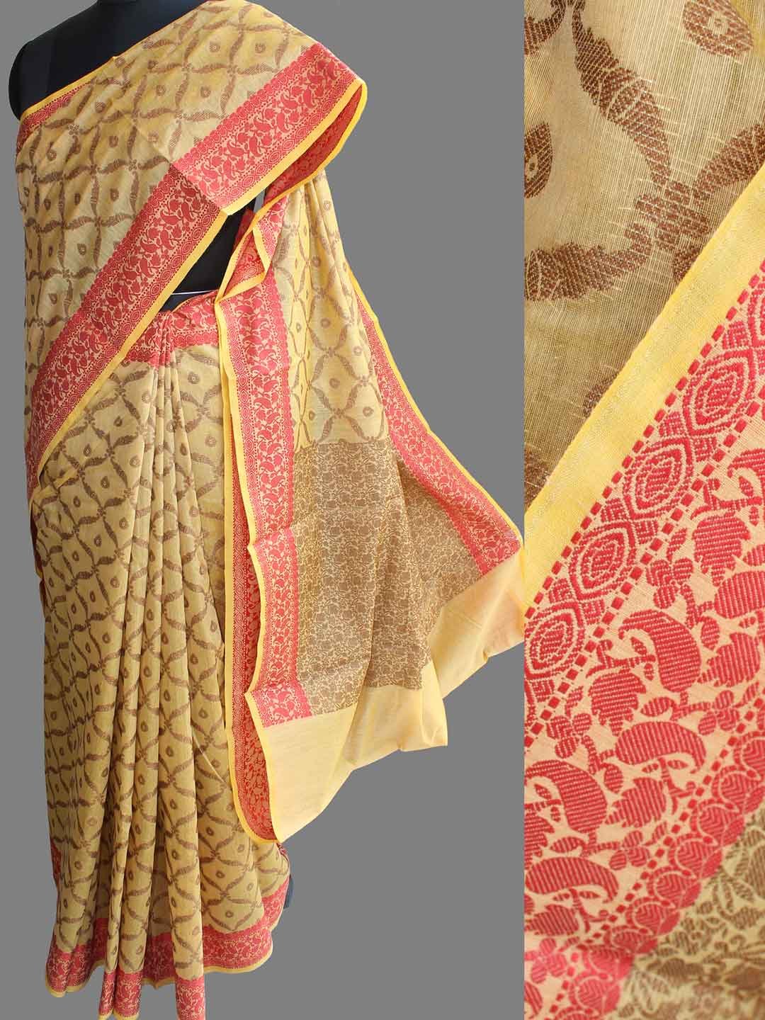Yellow-banarasi-saree Yellow-banarasi-saree