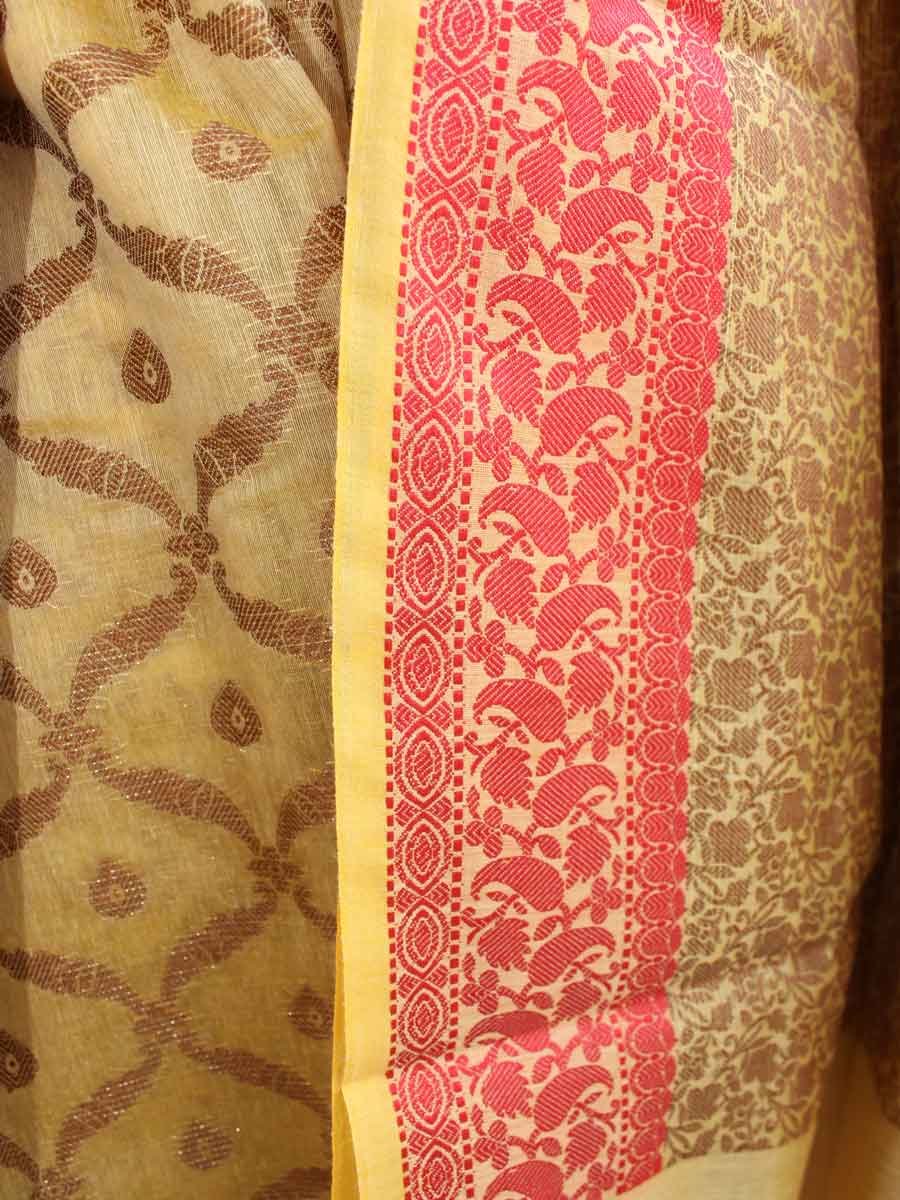 Yellow-banarasi-silk-sari