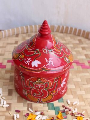 Dotted-Ganesha-Handpainted-big-wooden-sindur-dani