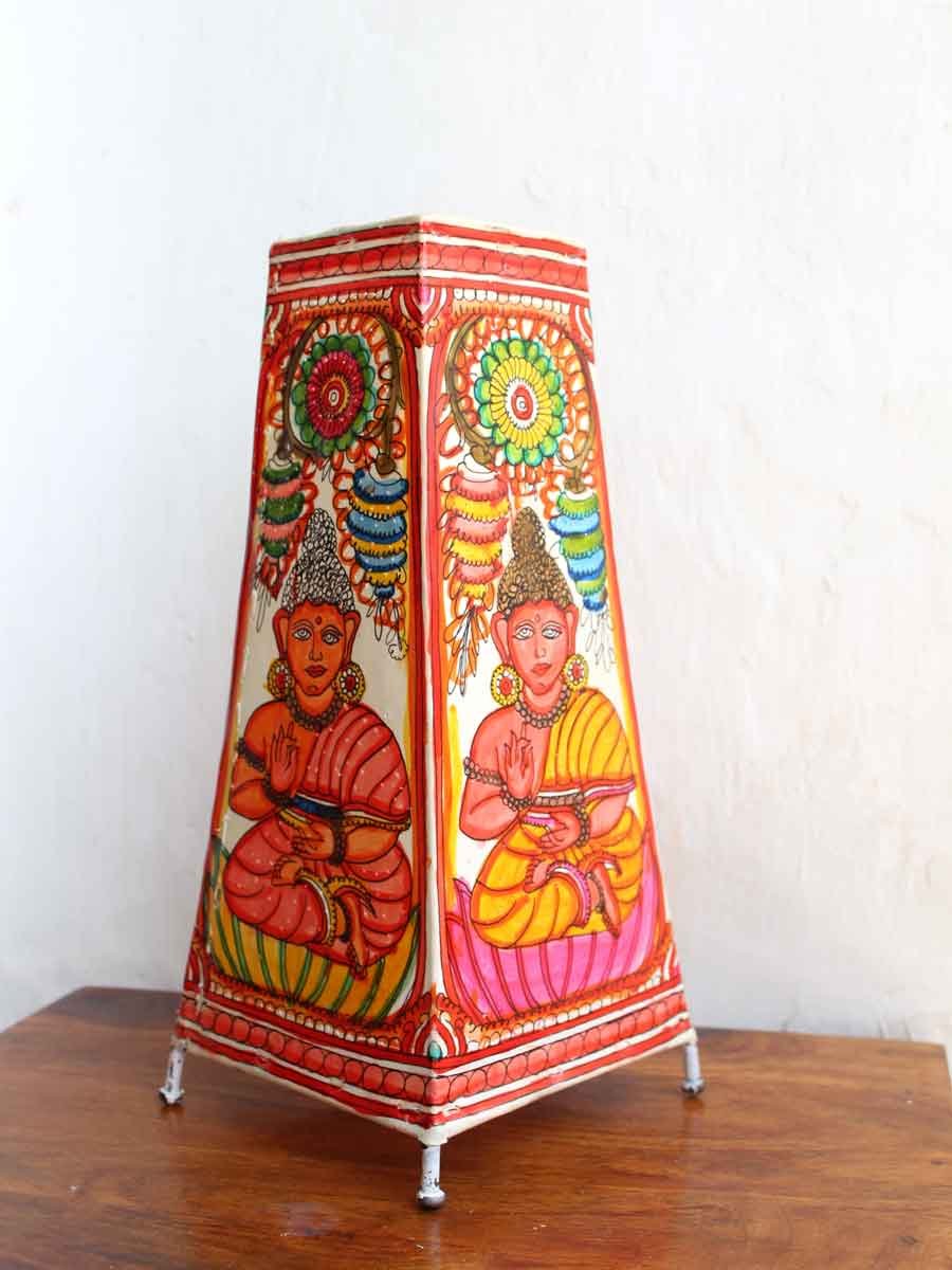 Gautam-buddhanpainted-leather-table-lamp