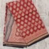 Madder-Red-block-printed-kota-cotton-saree