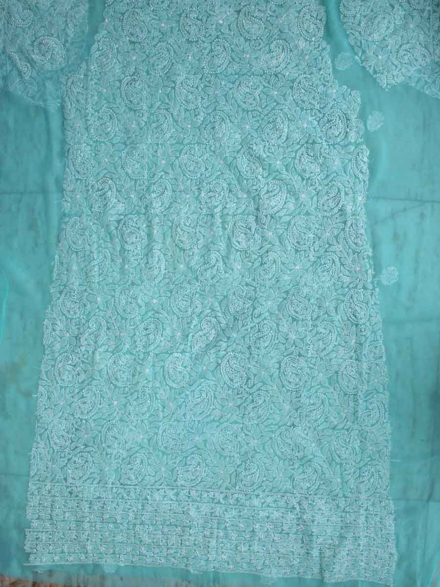 Sea-foam-green-lucknow-chikankari-ladies-kurta-fabric