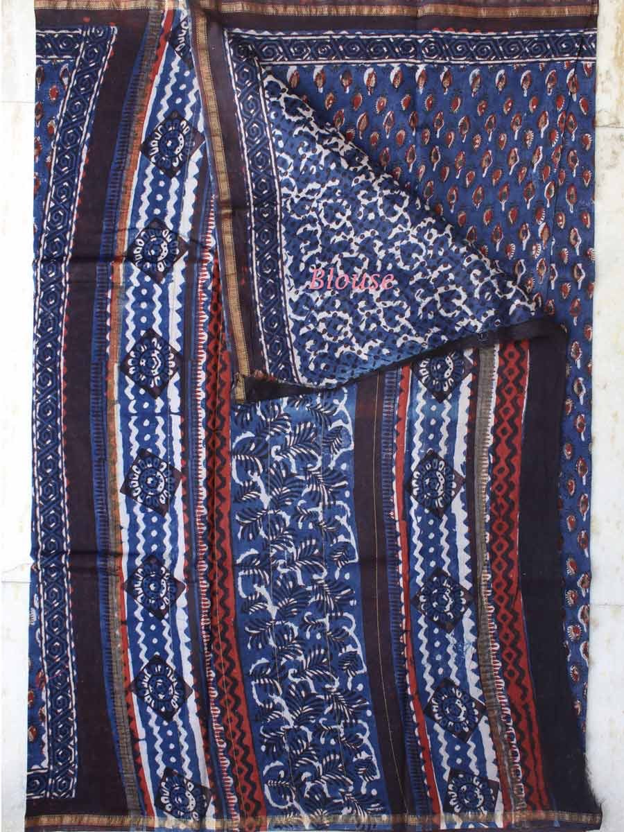 Dabu-Bagru-block-print-chanderi-indigo-sari