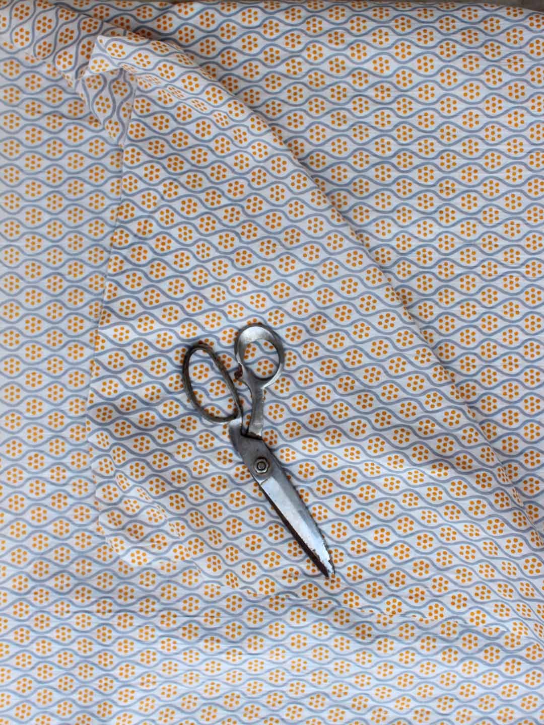 Grey-yellow-white-block--print-pure-cotton-fabric Grey-yellow-white-block--print-pure-cotton-fabric