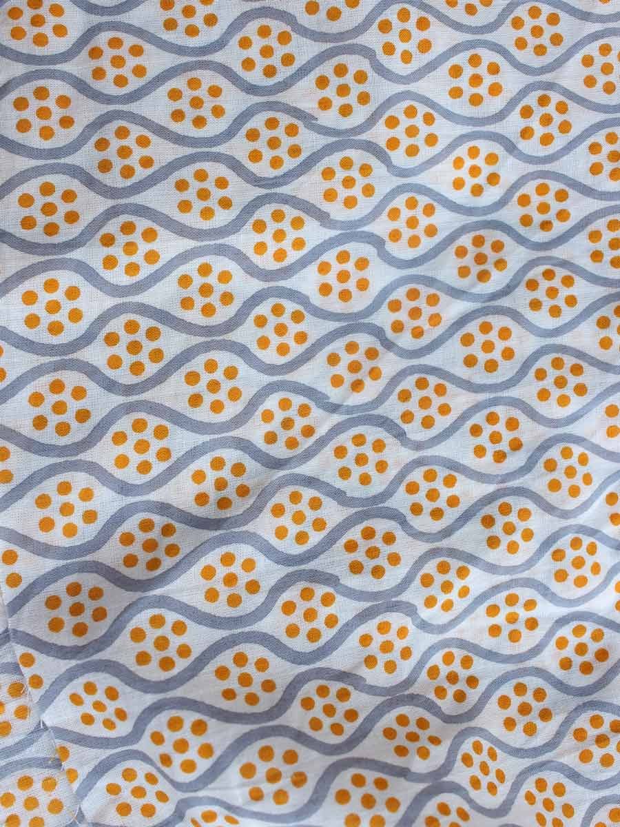Grey-yellow-white-block--printed-pure-cotton-Kurta-fabric