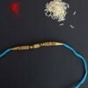 Crystal-work-blue-thread-Rakhi