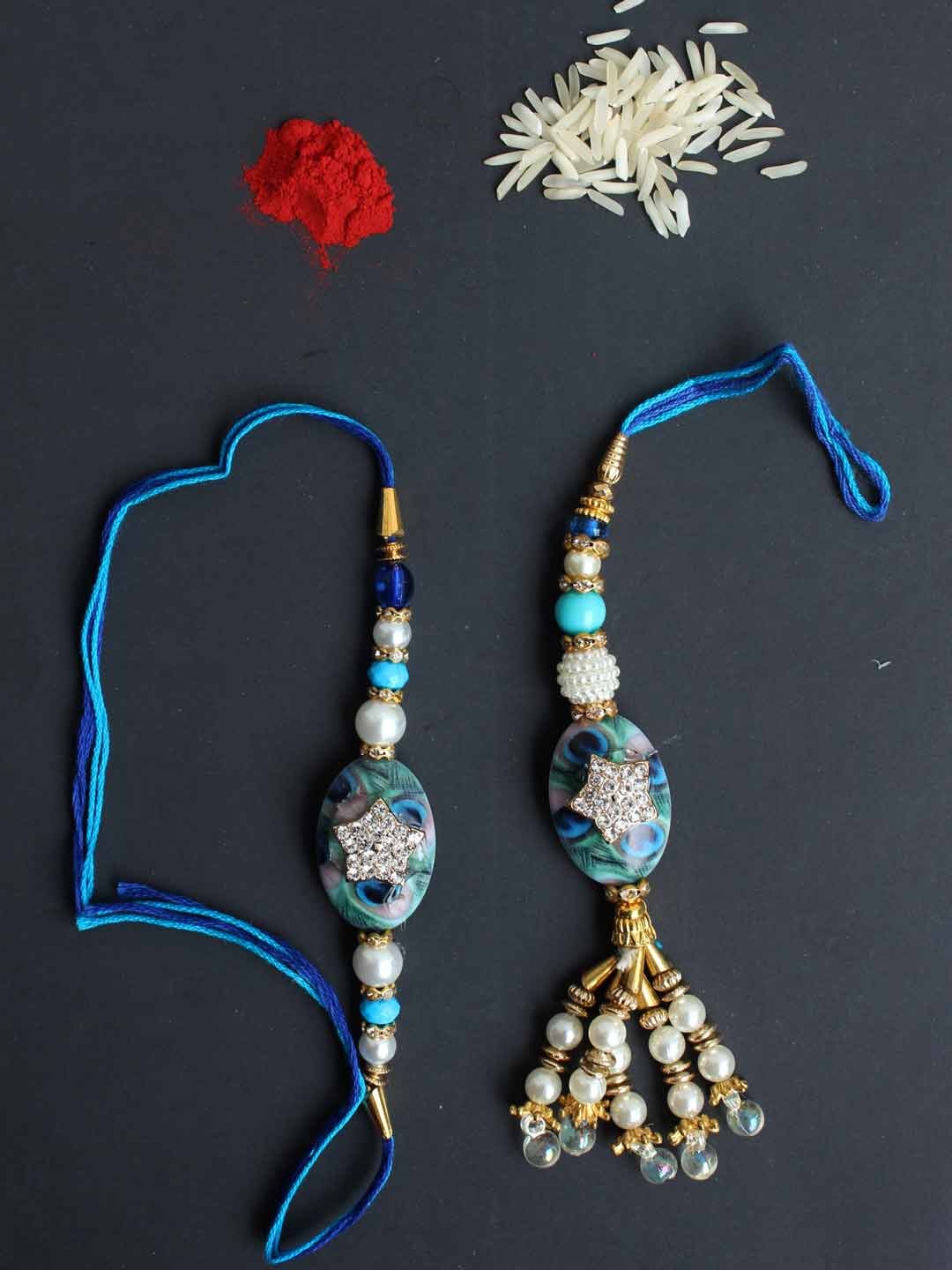 Peacock-Blue-Bhaiya-Bhabhi-Rakhi Peacock-Blue-Bhaiya-Bhabhi-Rakhi
