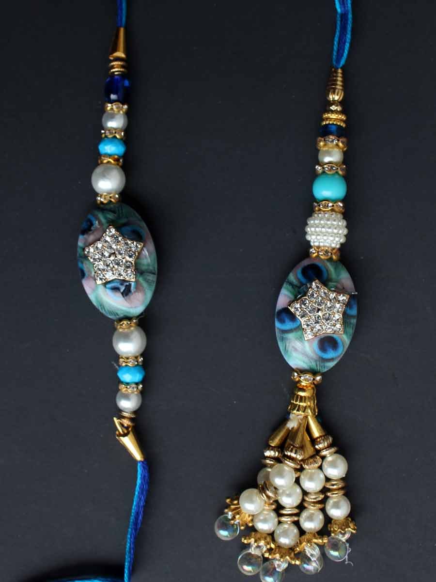 Peacock-Blue-Bhaiya-Rakshabandhan-Bhabhi-lumba