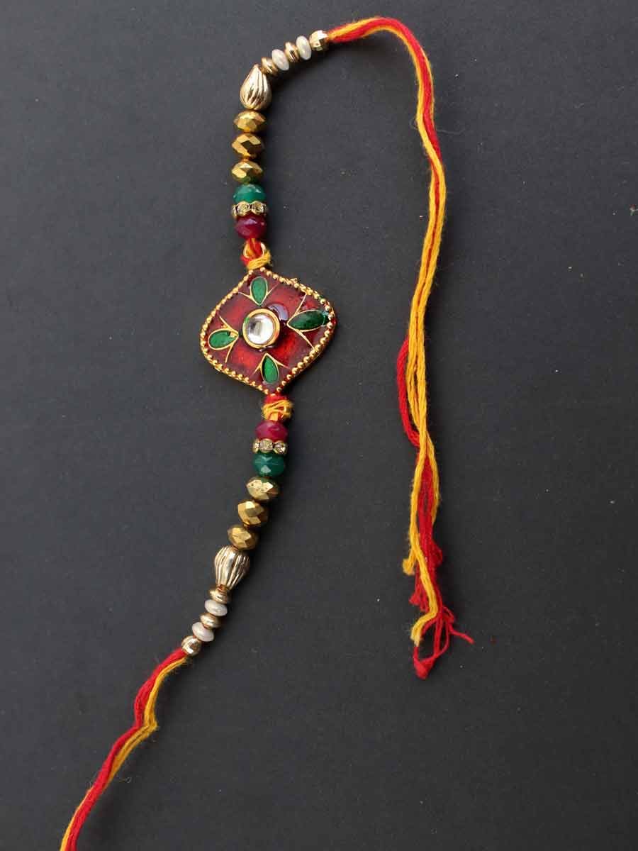 Red,-green-Meenakari-Rakshabandhan