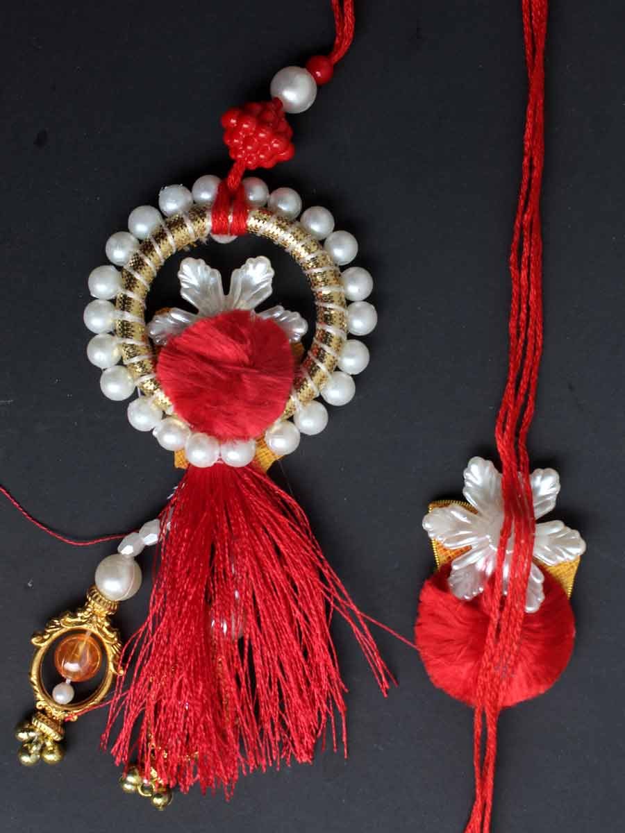Red,-orange-golden-zariwork-Bhaiya-Rakhi-bhabhi-Lumba