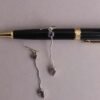 Purple-stone,-long-silver-dangle-earrings