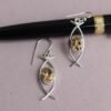 Silver-topaz,-dangle-earrings