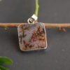 Autumn--Square-dendritic-Agate-silver-Pendant