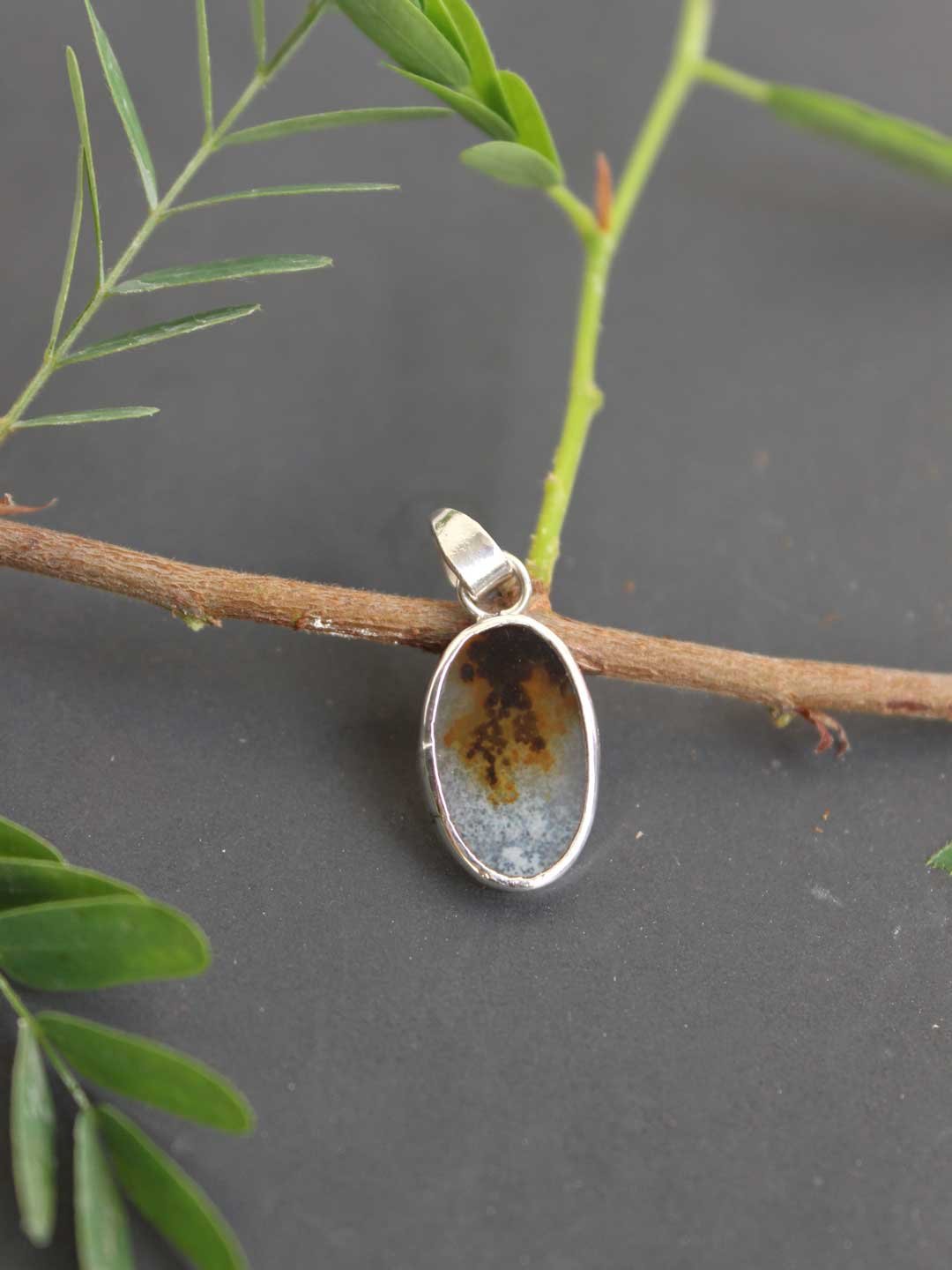 Dendritic-agate-small-silver-pendant Dendritic-agate-small-silver-pendant