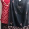 Red-and-Black-kantha-embroidered-cotton-Dress-material