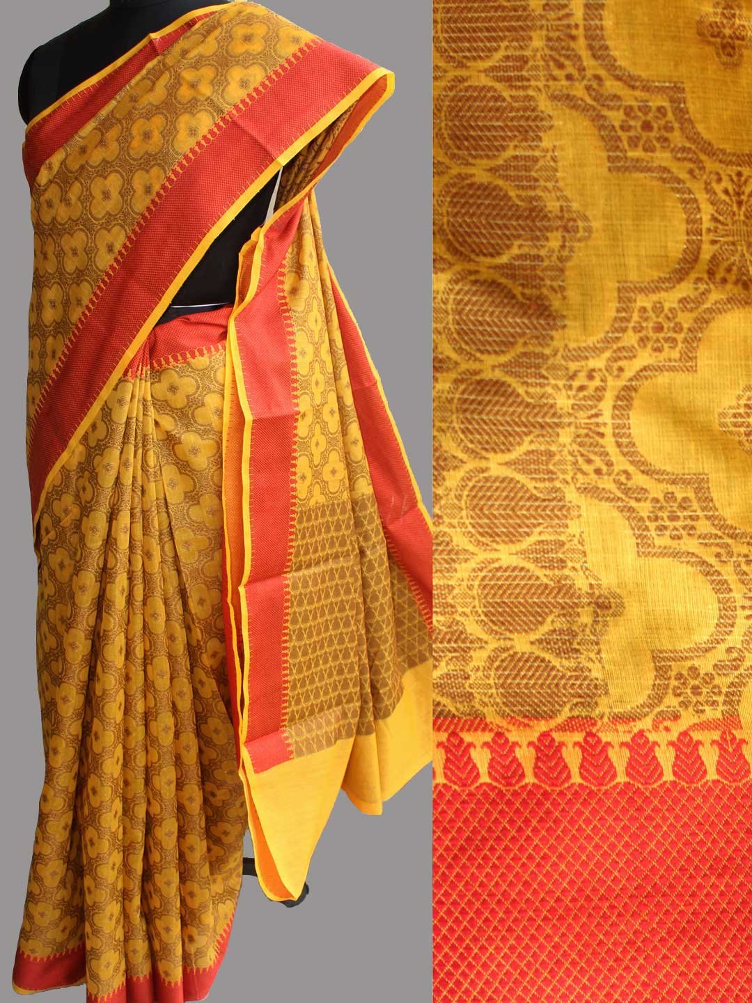 Yellow-and-Red-Banarasi-saree Yellow-and-Red-Banarasi-s