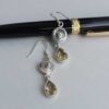 Yellow-stone,-pure-silver-fashion-earrings
