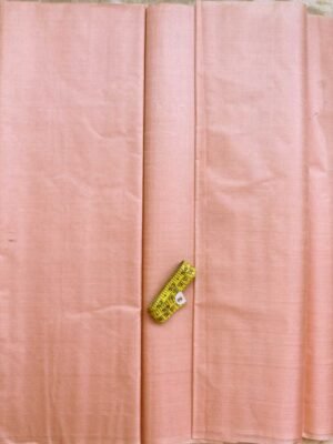 Peach-Orange Paper Tussar Silk Fabric