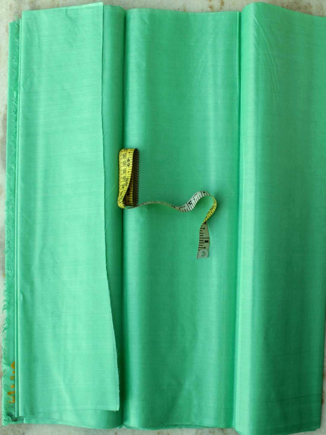 Sea-Green-Pure Paper-Tussar-Silk-Fabric Sea-Green-Pure Paper-Tussar-Silk-Fabric
