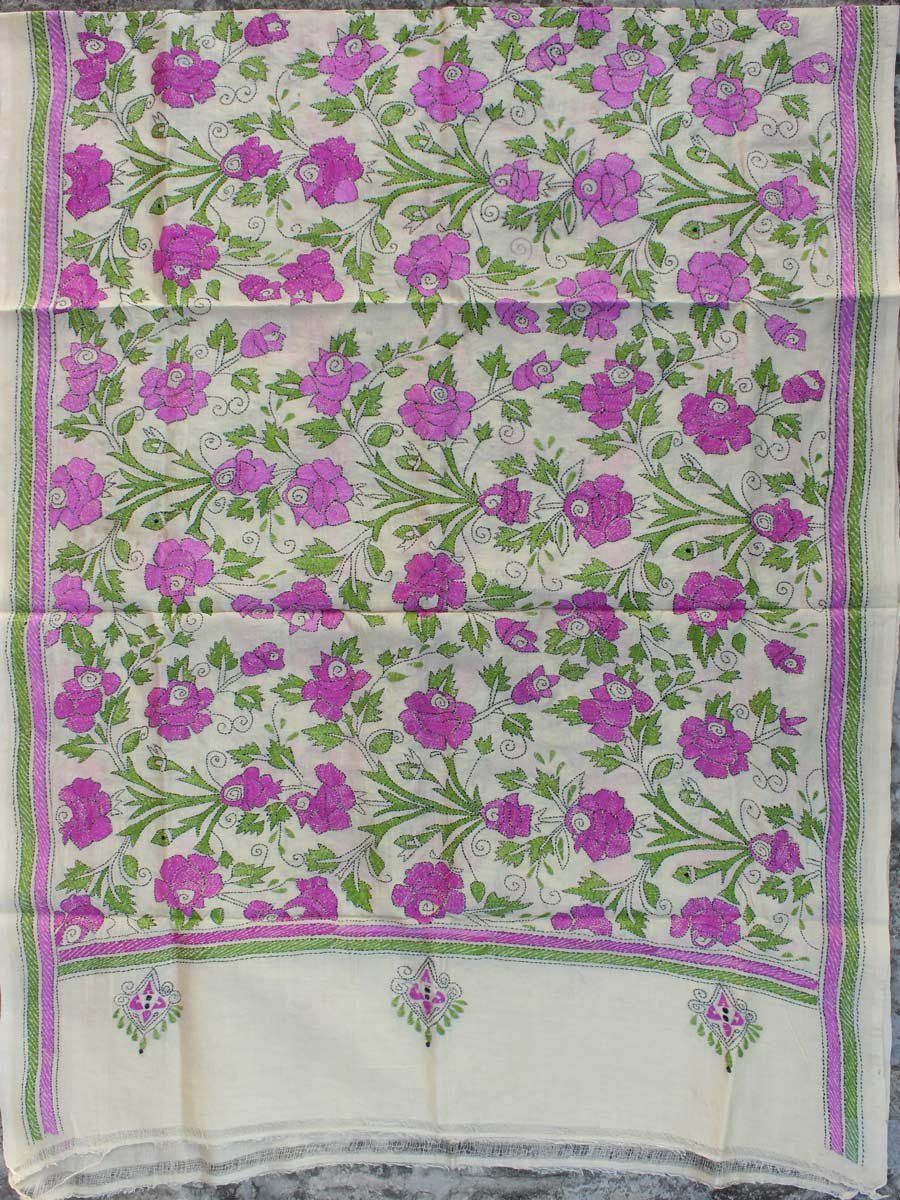 Purple-Roses-nakshi-kanthaa-embroidered-tasar-silk-dupatta