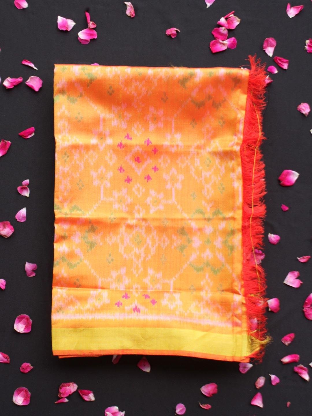 Yellow-patan-patola-pure-silk-dupatta.Shilphaat Yellow-patan-patola-pure-silk-dupatta.Shilphaat