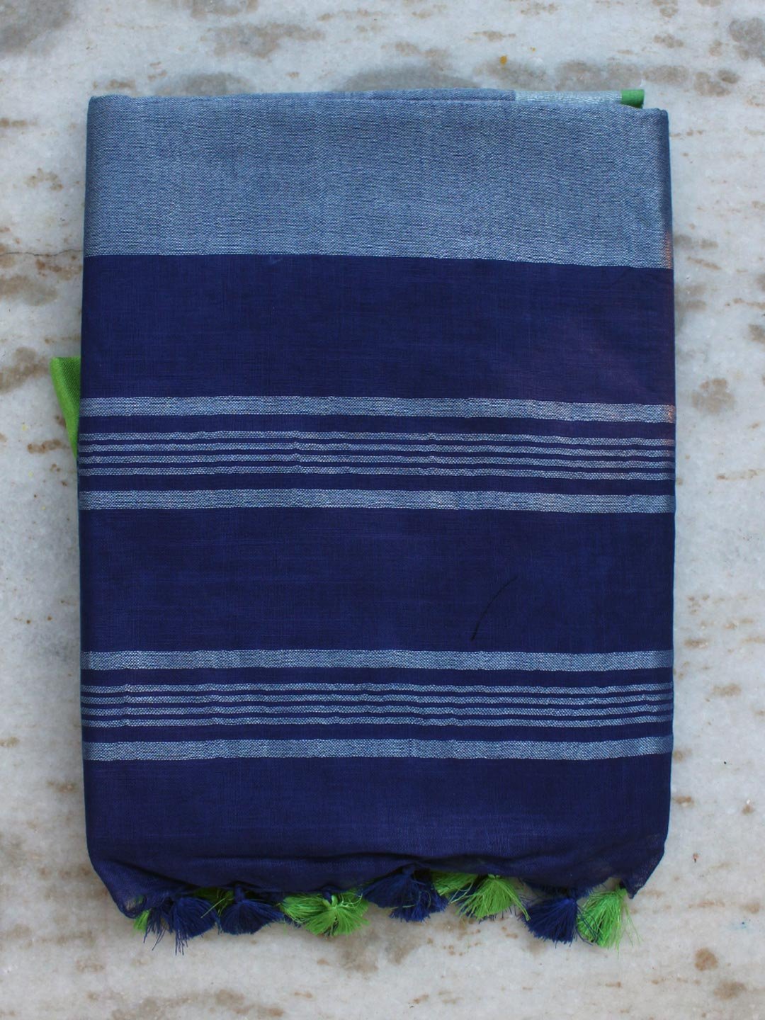 Dark-blue-Linen-cotton-Saree Dark-blue-Linen-cotton-Saree