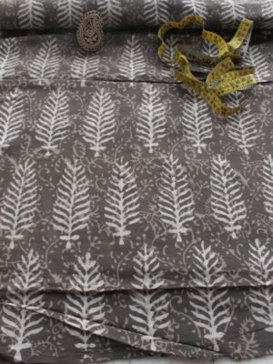 Grey-bagru-block-printed-pure-cotton-kurta-shirt-fabric