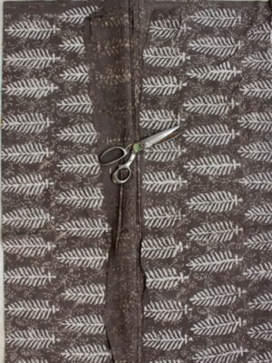 Grey-hand-block-printed-pure-cotton-fabric