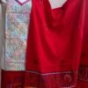 white-and-red-Kanthawork-cotton-dress-material