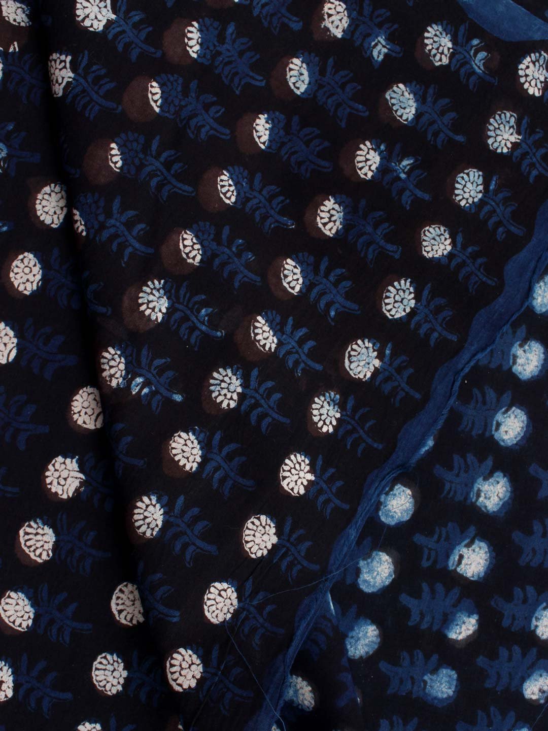 Black-and-indigo-block-printed-mul-cotton-fabric Black-and-indigo-block-printed-mul-cotton-fabric