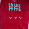 Blue-and-Maroon-Kanthawork-cotton-Kurta-fabric