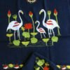 Navy-Blue-nakshi-Kantha-cotton-Kurta-fabric