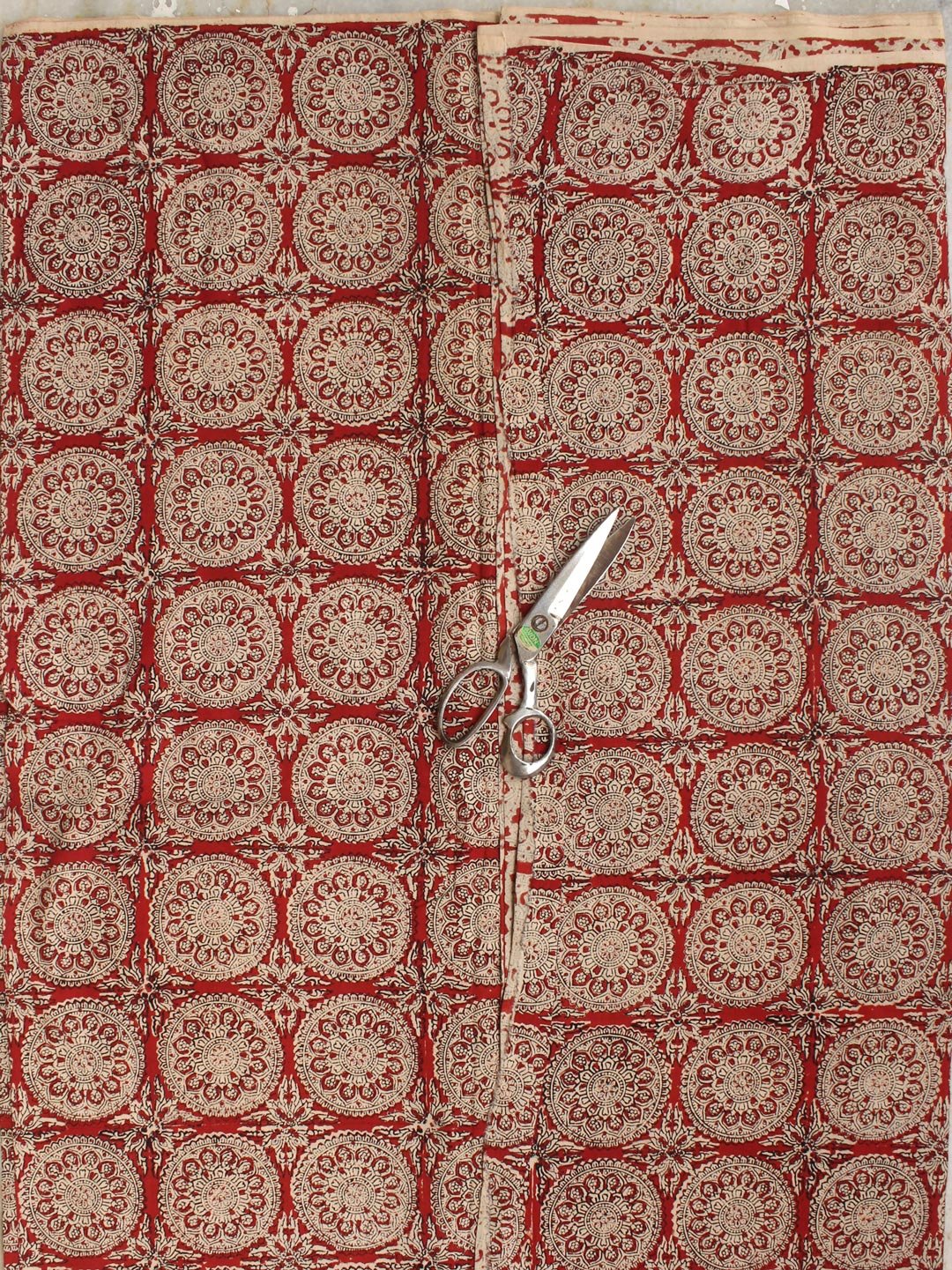 Red-and-off-white-block-printed-pure-cotton-kurta-fabric Red-and-off-white-block-printed-pure-cotton-kurta-fabric