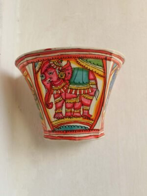 Elephants,-small-leather-wall-lampshade