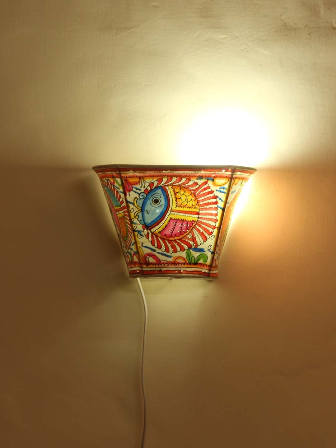Fishes,-small Tholu-Bommalata-Wall-lamp Fishes,-small Tholu-Bommalata-Wall-lamp