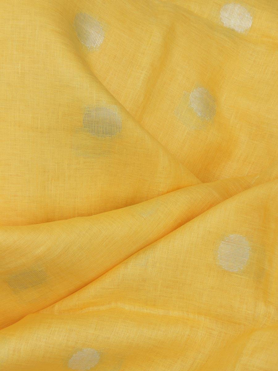 Yellow-zari-motifs-Pure-linen-summer-saree Yellow-zari-motifs-Pure-linen-summer-saree at Shilphaat.com