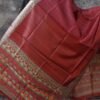 Maroon-Red-Madhubani-handpainted-tassar-dupatta