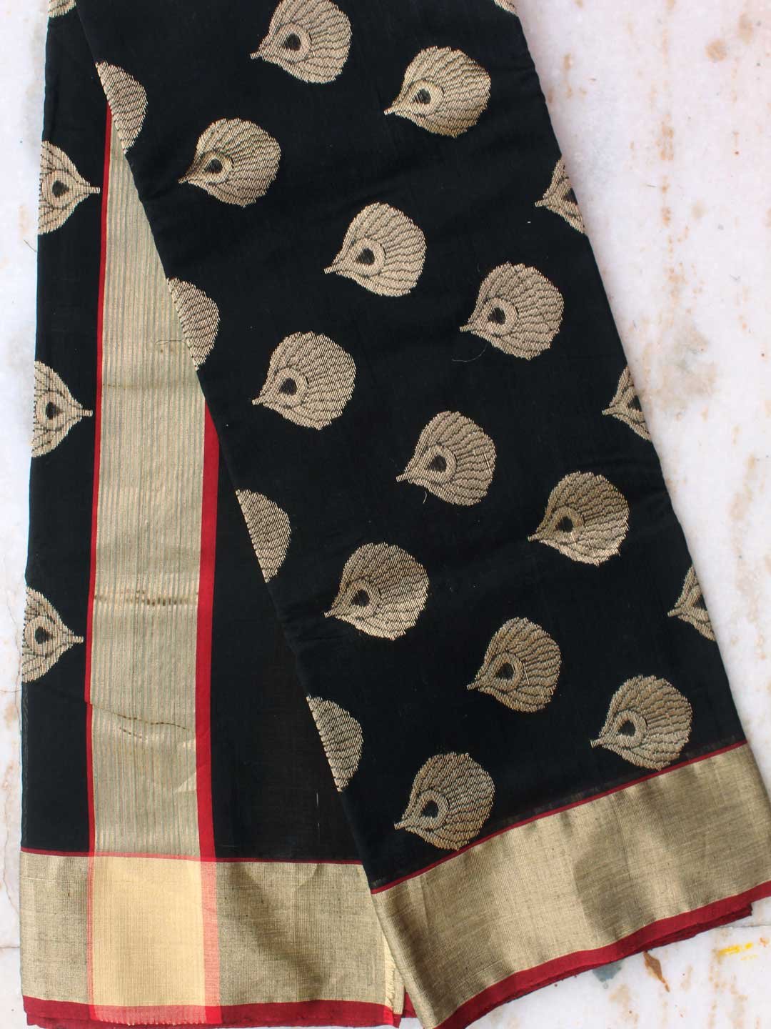 Black-zari-chanderi-handwoven-saree Black-zari-chanderi-handwoven-saree