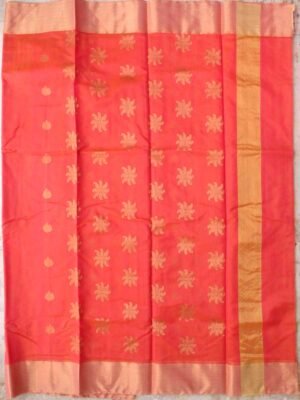 Orange-Leaf-zari-buit-chanderi-saree