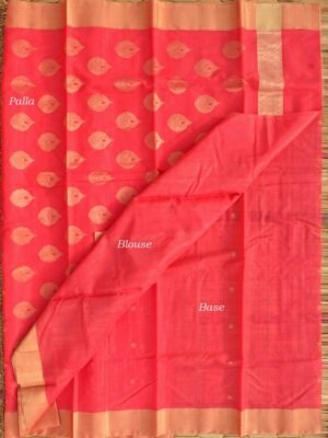 Peach-pink--zariwork-chanderi--silk-cotton-saree