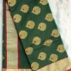 Red-and-Green-Zari-pure-chanderi-Saree