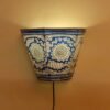 Blue--and-white-tholu-bommalata-wall-lamp