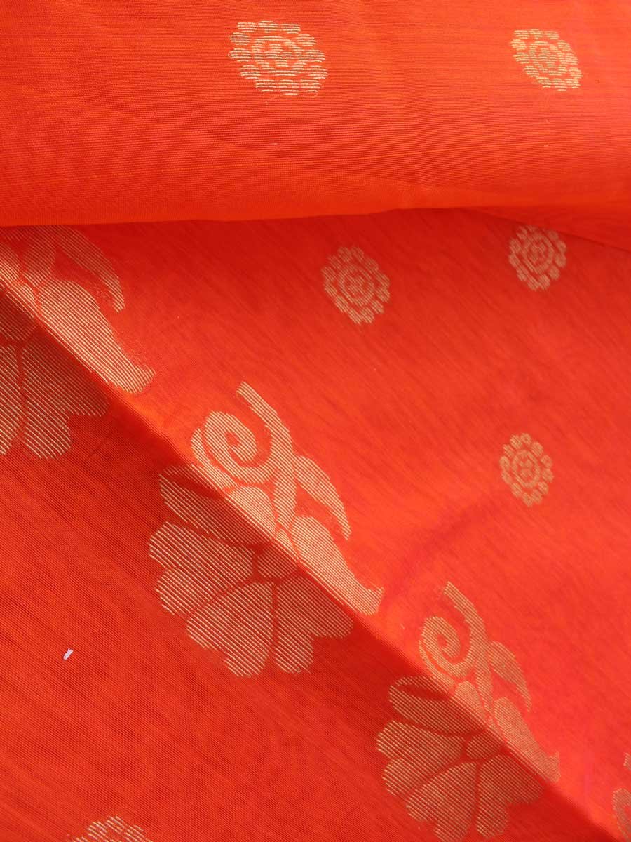 Orange-and-golden-pure--zari-chanderi-sari Orange-and-golden-pure--zari-chanderi-sari