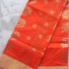 Orange-and-golden-zari-chanderi-saree